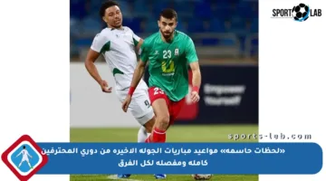 «لحظات حاسمة» مواعيد مباريات الجولة الأخيرة من دوري المحترفين كاملة ومفصلة لكل الفرق